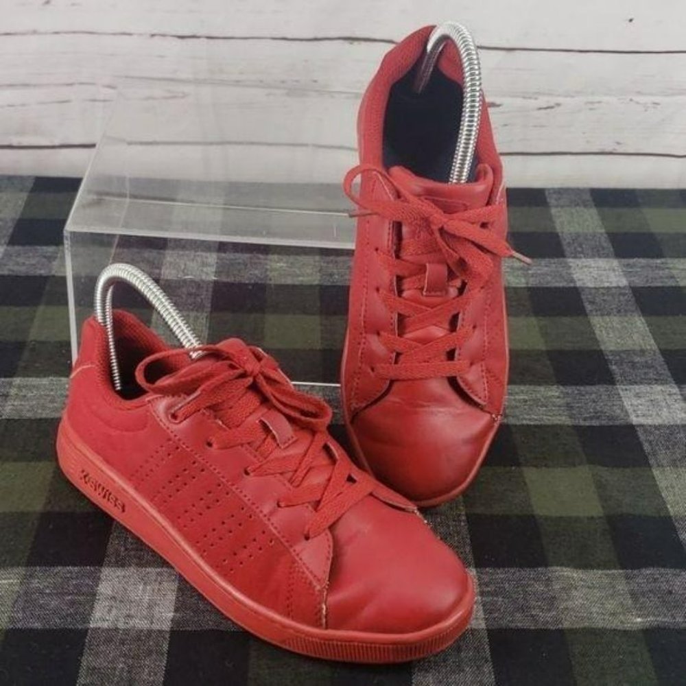 KSwiss Red Size 4 Low‎ Top Lace Up Sneakers